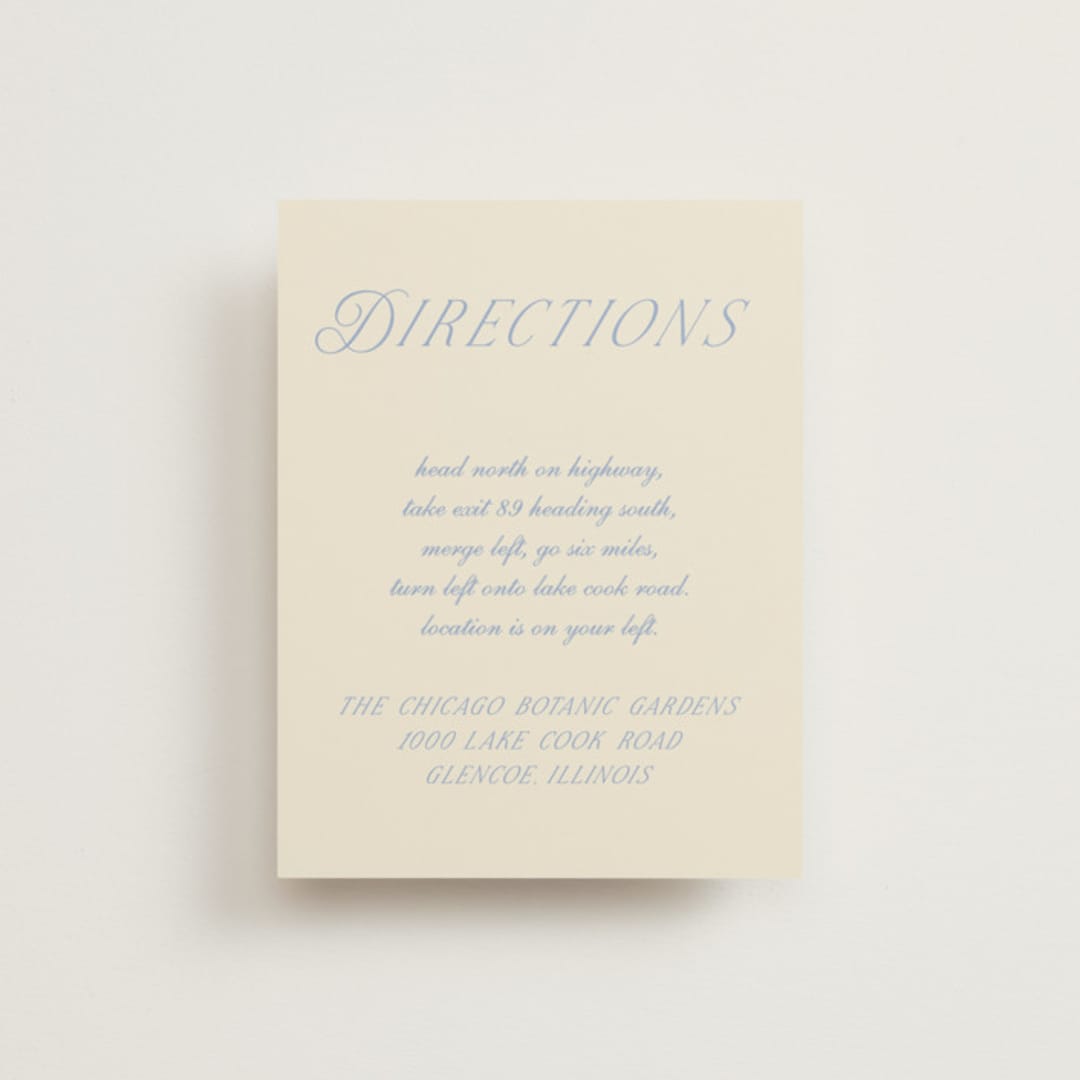 "Luxe" - Direction Cards in Ocean by Baumbirdy - Front