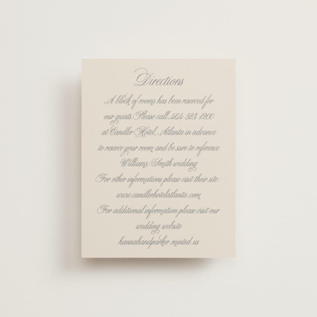 "Let's Say I Do" - Direction Cards in Ivory by Petra Kern - Front