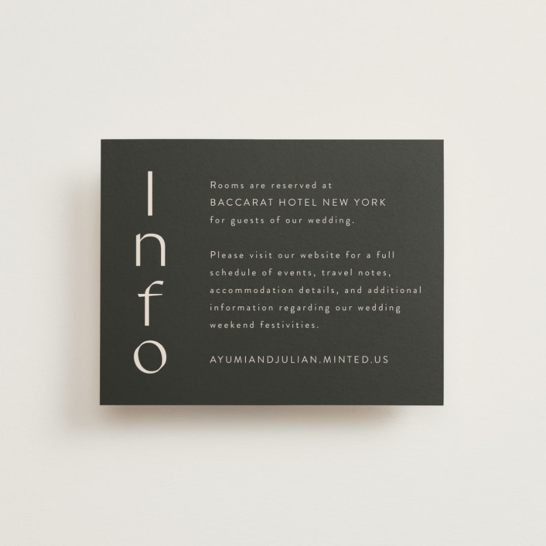 "Ayumi" - Direction Cards in Ivory by Melanie Kosuge - Front