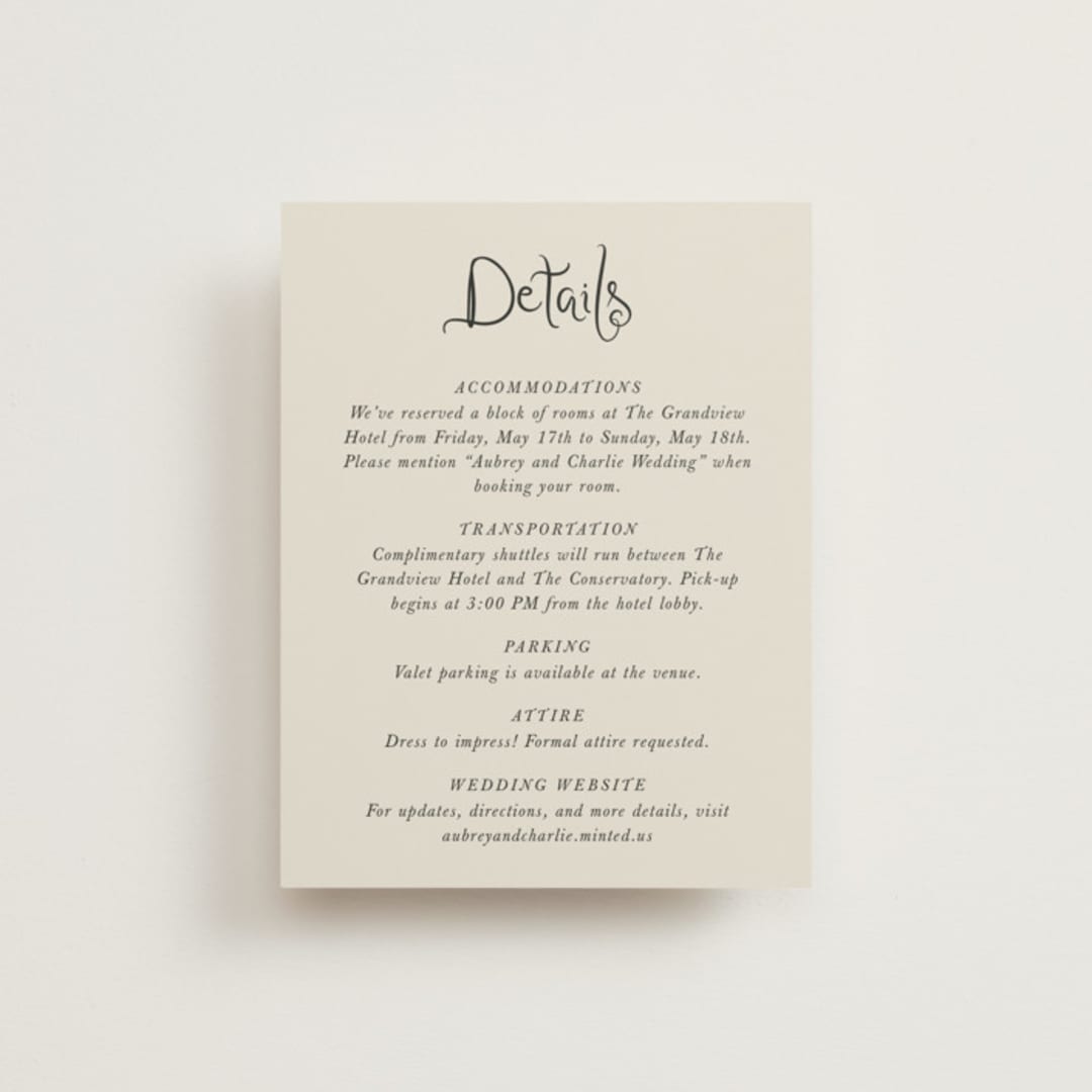 "quirky fun" - Direction Cards in Tuxedo by Cass Loh - Front
