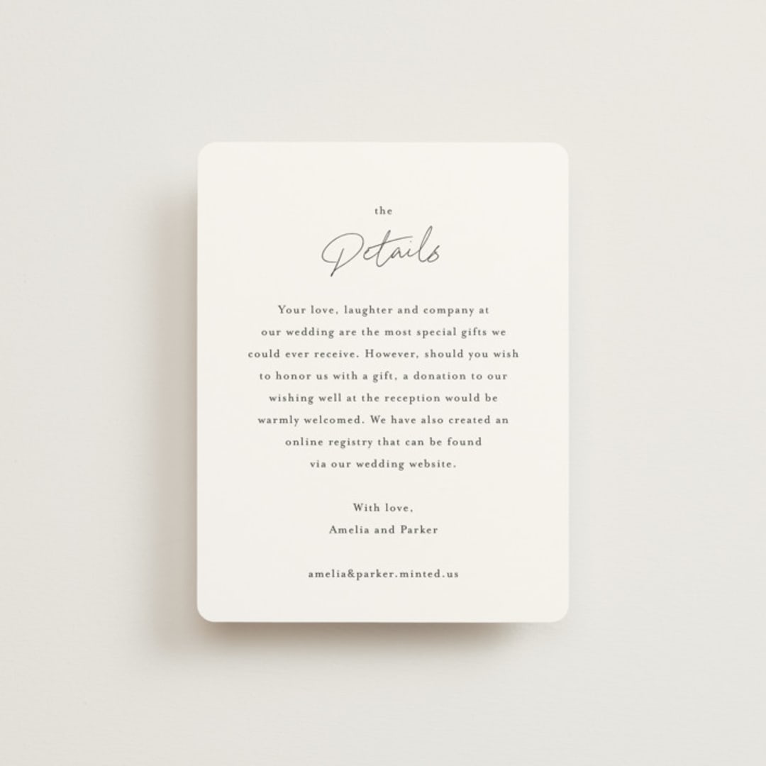 "Handwritten" - Direction Cards in Obsidian by Jennifer Postorino - Front