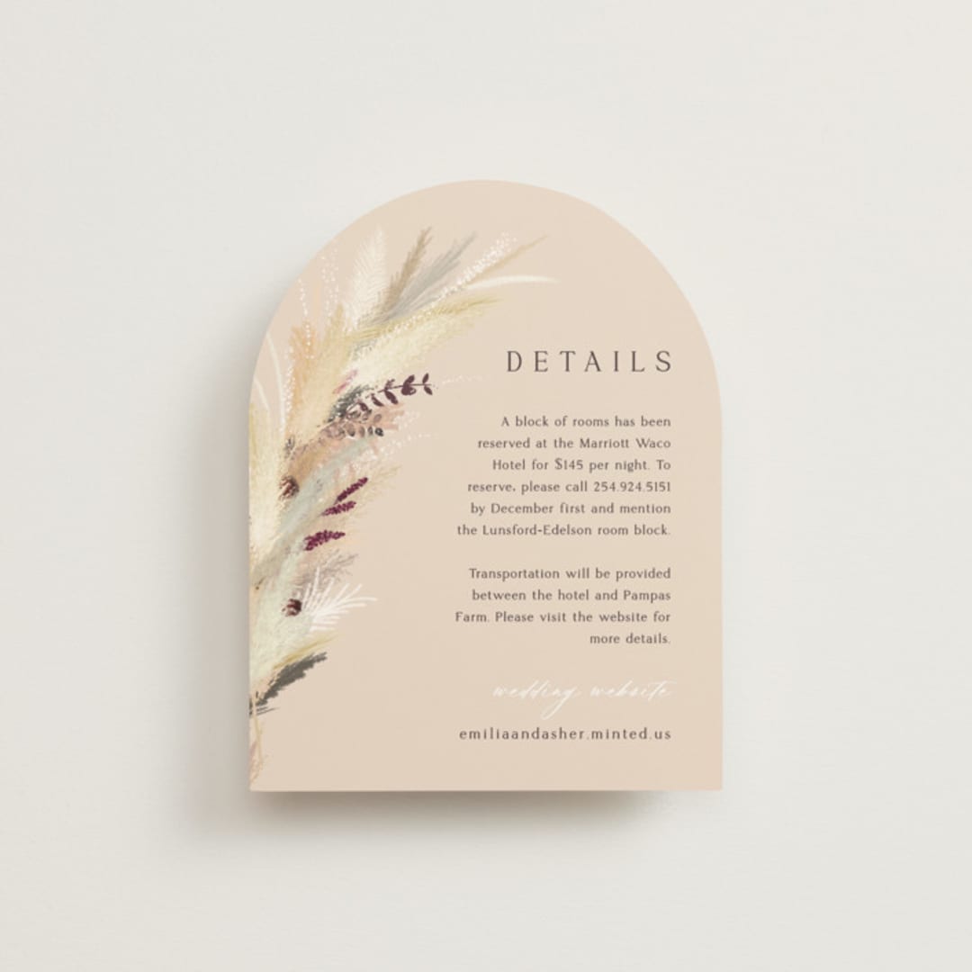 "Bohemian Pampas" - Direction Cards in Sand by Kaydi Bishop - Front