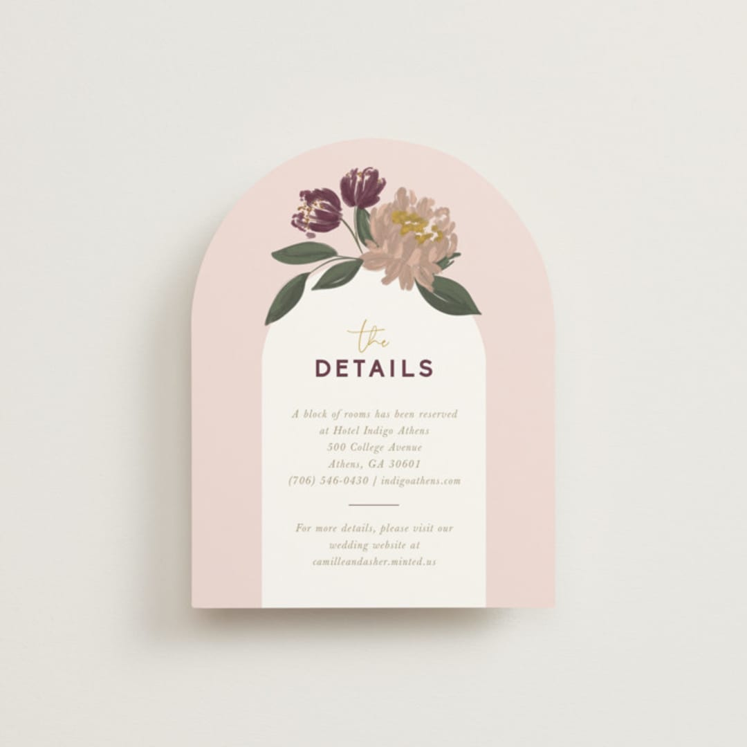 "Wild Peonies" - Direction Cards in Blush by Cindy Reynolds - Front