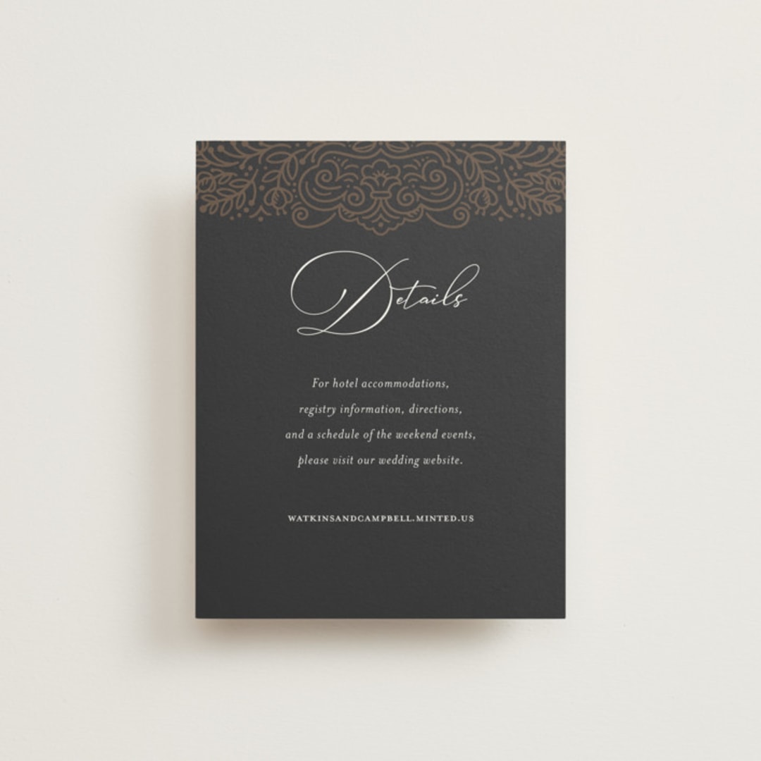 "Eternal Love" - Direction Cards in Dark Chocolate by Laura Bolter - Front