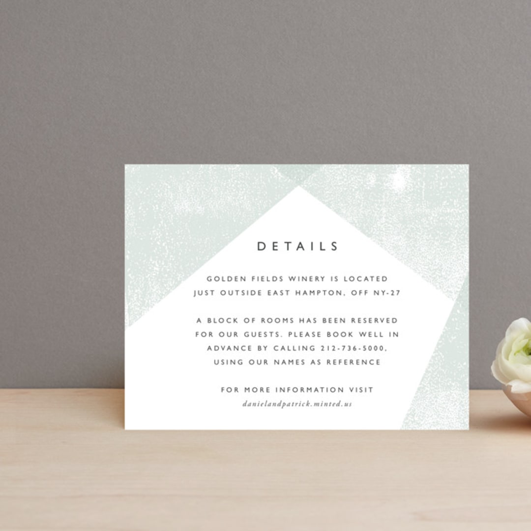 "Elegantly Minimal" - Direction Cards in Seafoam by itsjensworld - Front