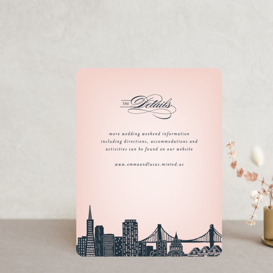 "Big City - San Francisco" - Direction Cards in Blush by Hooray Creative - Front