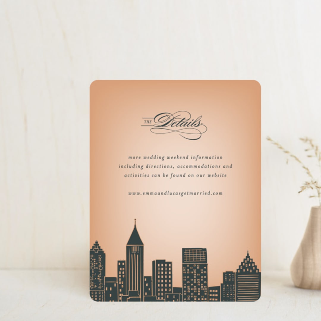 "Big City - Atlanta" - Direction Cards in Georgia Peach by Hooray Creative - Front