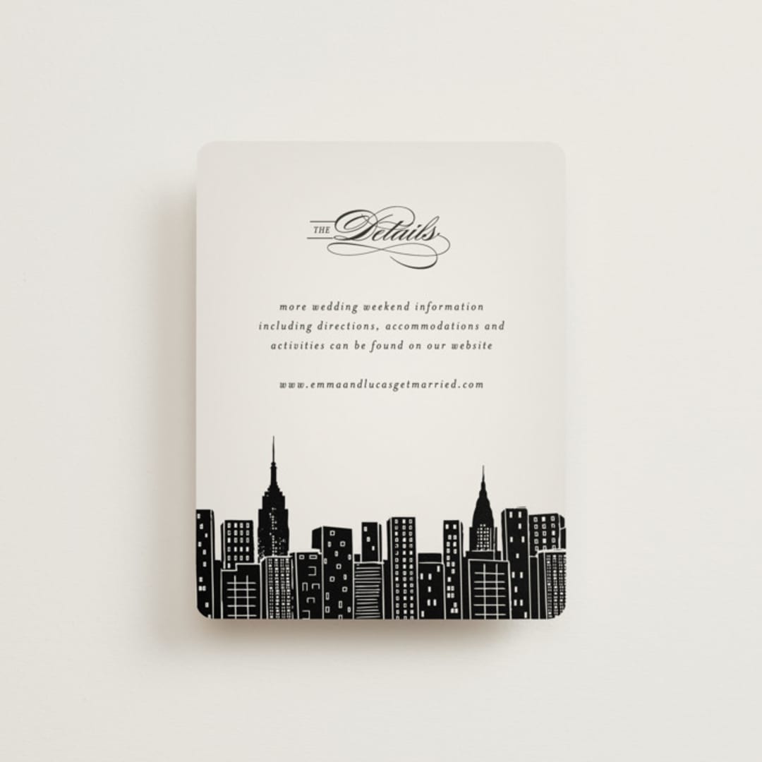 "Big City - New York City" - Direction Cards in Light Taupe by Hooray Creative - Front