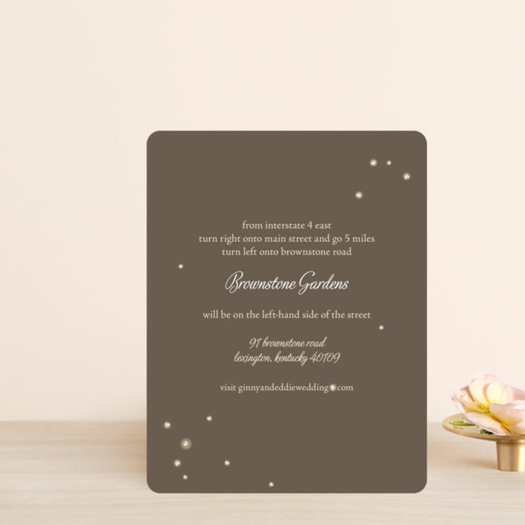 "Fireflies" - Direction Cards in Zuni Brown by Paige Rothhaar - Front
