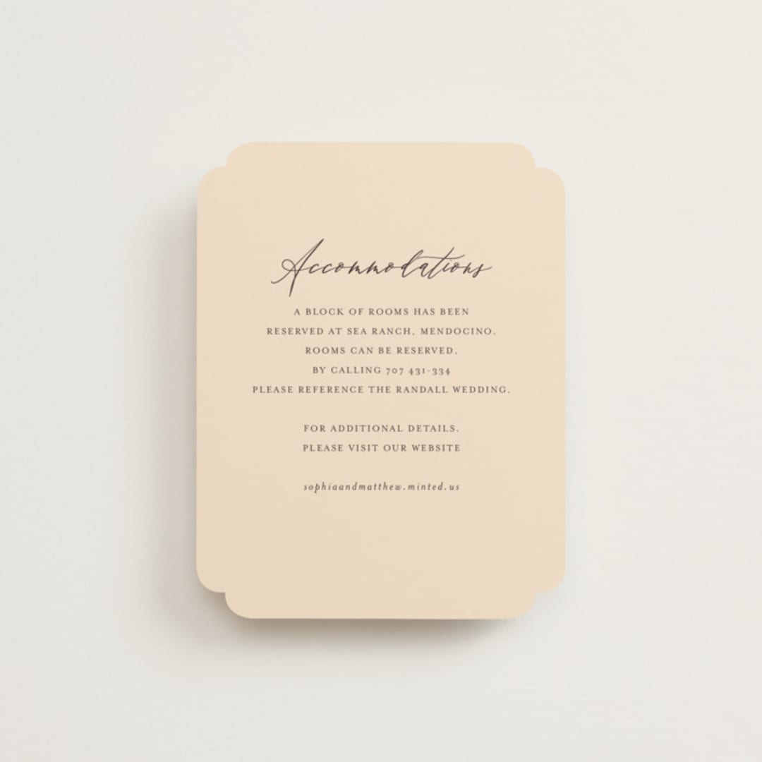 "un mariage photographique" - Direction Cards in Mocha by Benita Crandall - Front