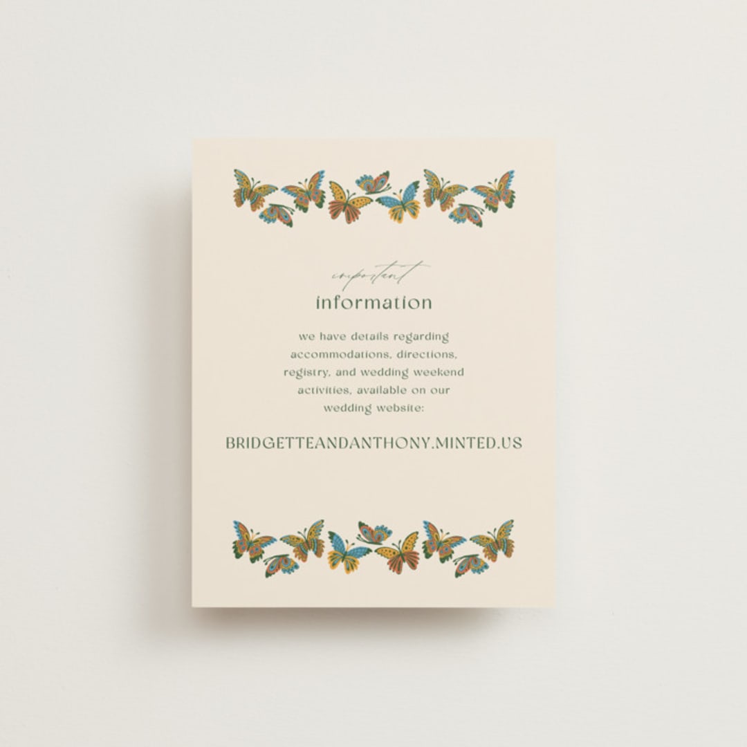 "Flutter" - Direction Cards in Sunset by Jen Owens - Front