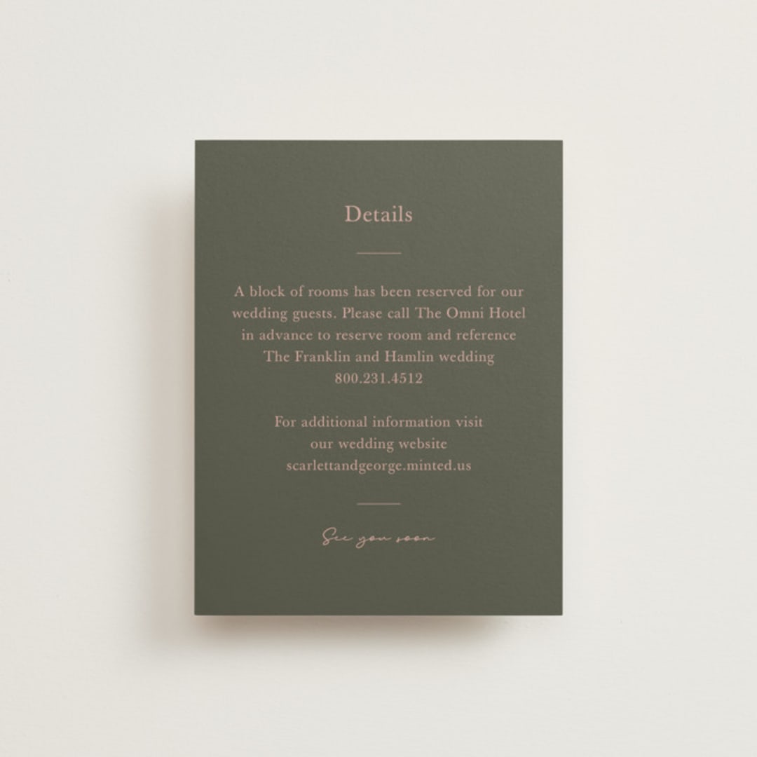 "Simple Type" - Direction Cards in Olive Branch by Stacey Meacham - Front