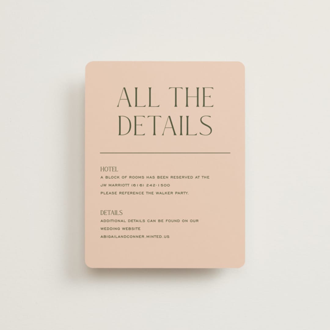 "Martini" - Direction Cards in Olive by Pixel and Hank - Front