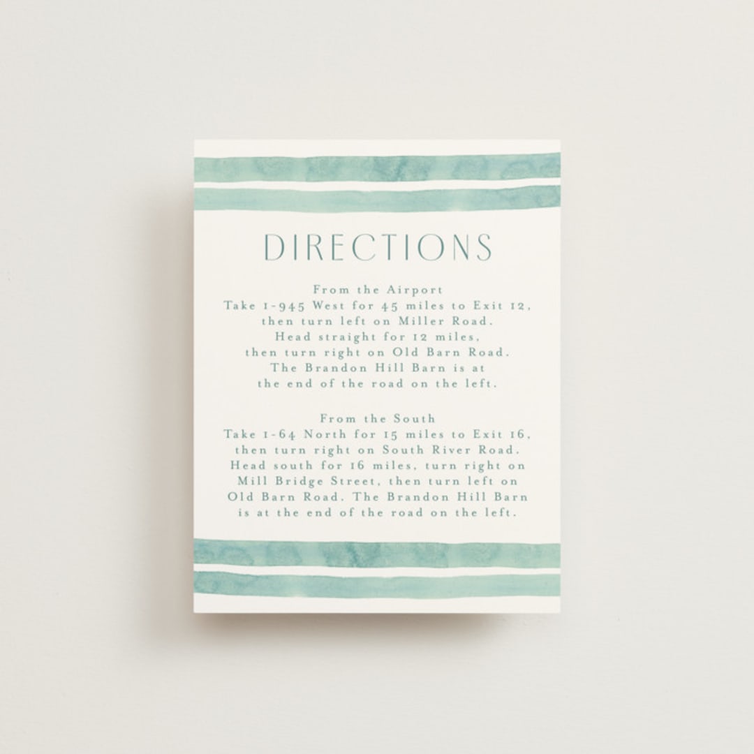 "Tidal Stripe" - Direction Cards in Sky by Katharine Watson - Front