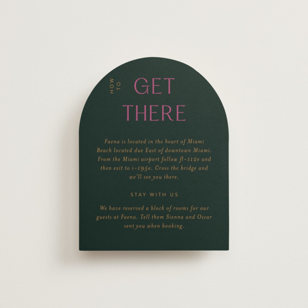 "Miami" - Direction Cards in Bird of Paradise by Ashley DeMeyere - Front