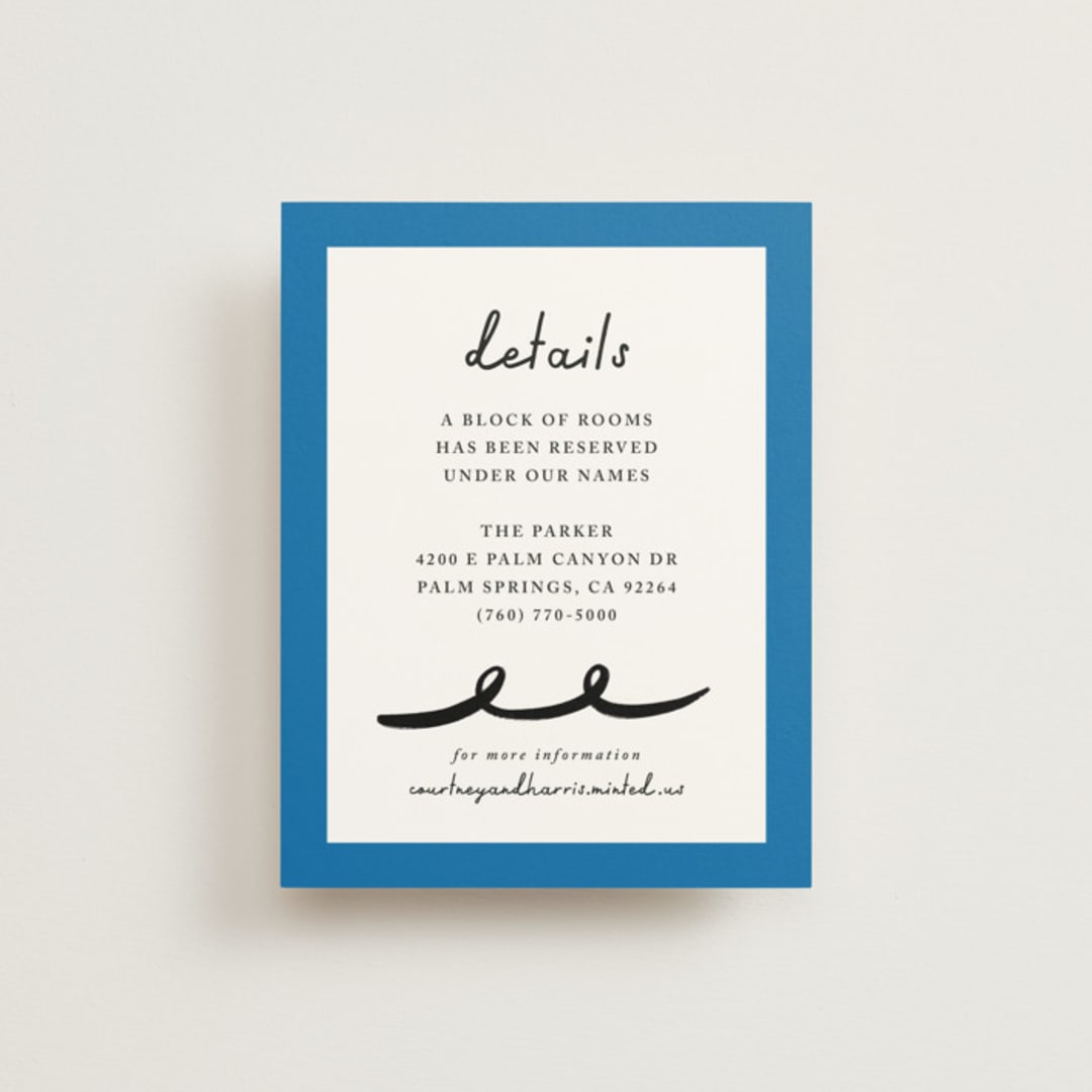 "Swirl Frame" - Direction Cards in Cobalt by mo kelley - Front