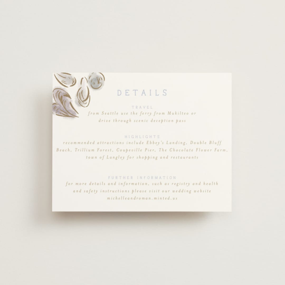 "Rocky Seaside Frame" - Direction Cards in Ocean by Shiny Penny Studio - Front