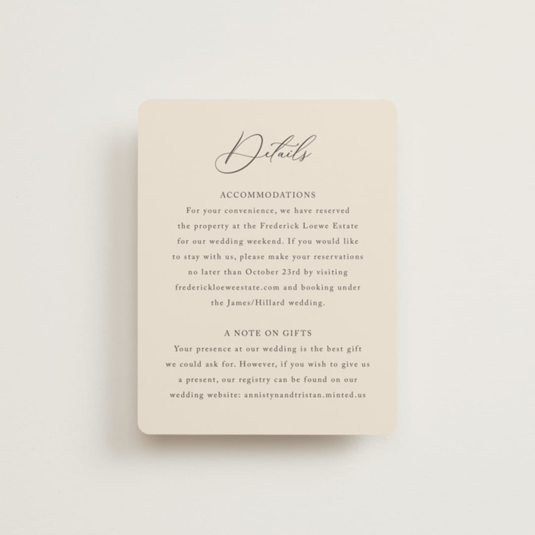 "Love Story" - Direction Cards in Mocha by Jennifer Postorino - Front