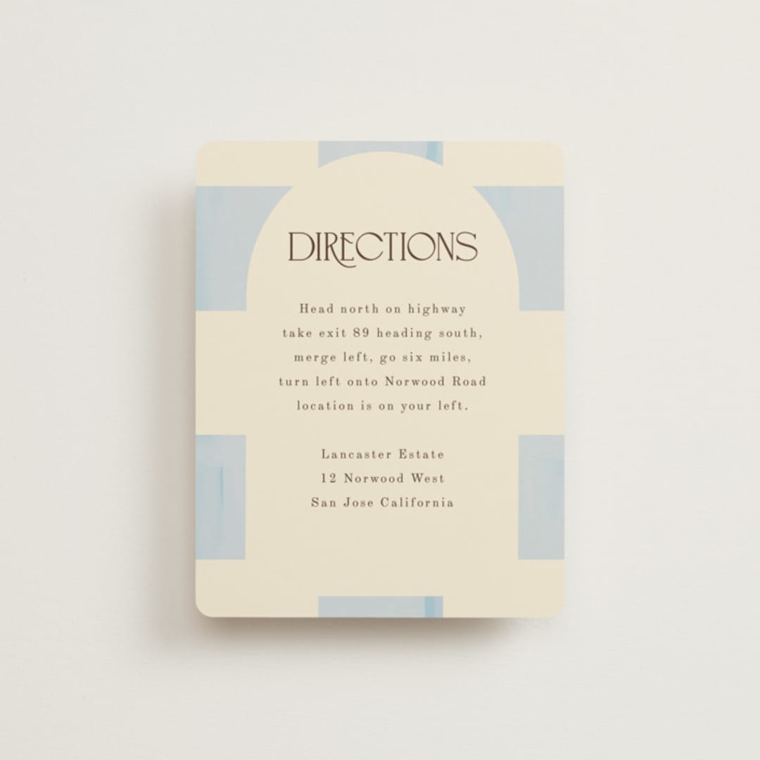 "Checker Wash" - Direction Cards in Ivory by Baumbirdy - Front