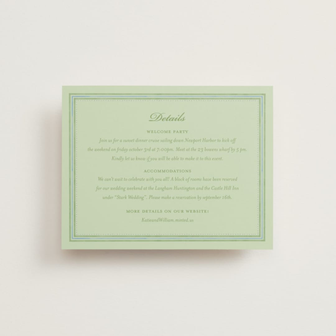 "Hydrangea Vines" - Direction Cards in Coastal by Madhvi Samimi - Front
