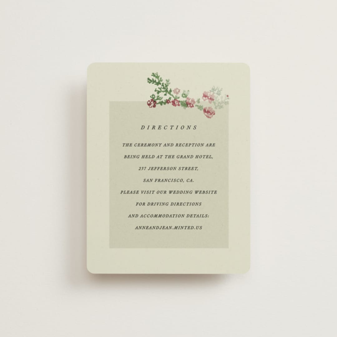 "Chinoiserie" - Direction Cards in Nouvelle by Sumak Studio - Front