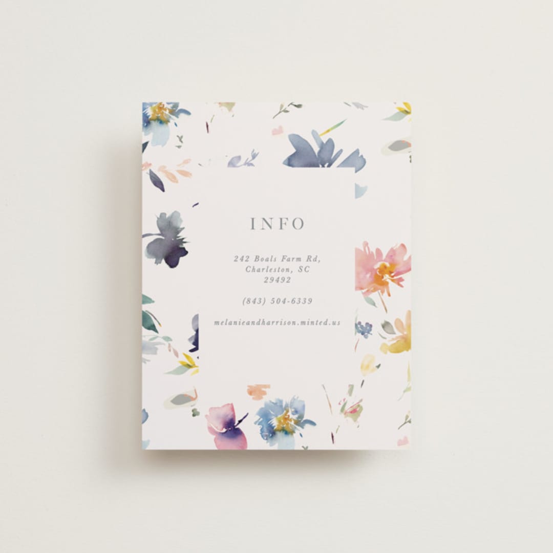 "Cheerful Bouquet" - Direction Cards in Chardonnay by Lori Wemple - Front
