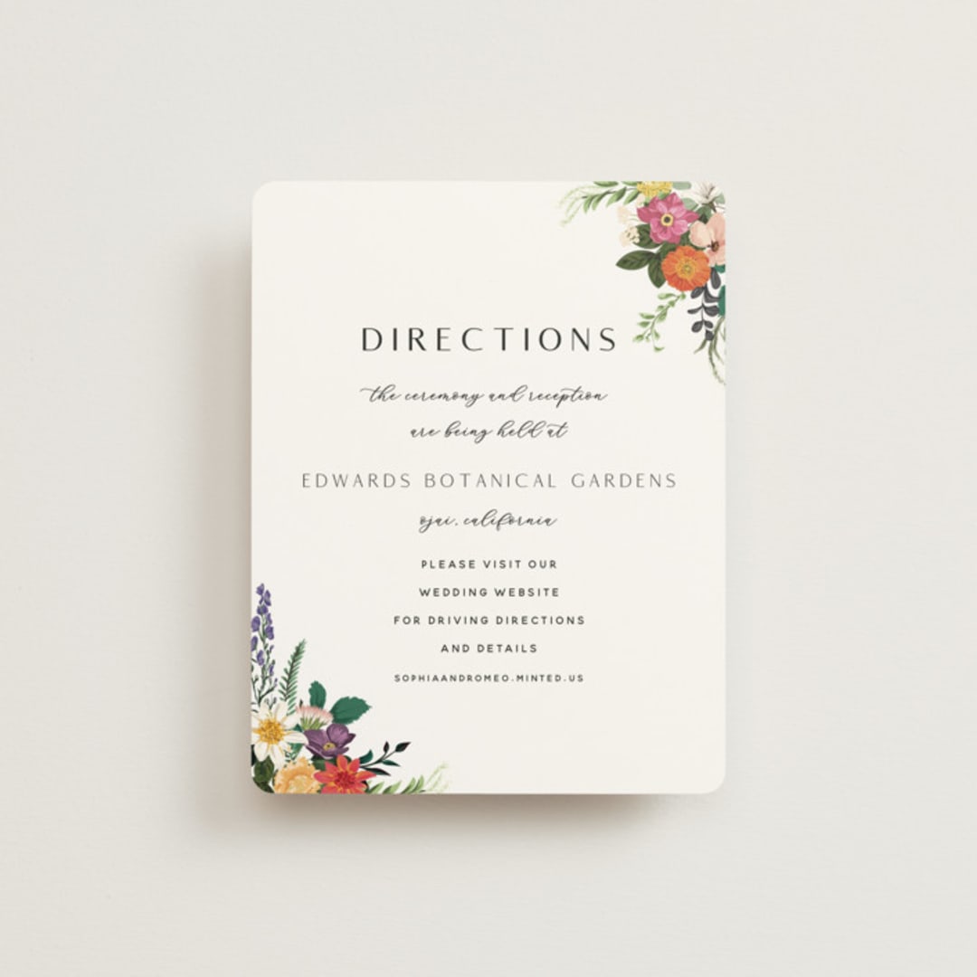 "Secret Garden" - Direction Cards in Daisy by Susan Moyal - Front