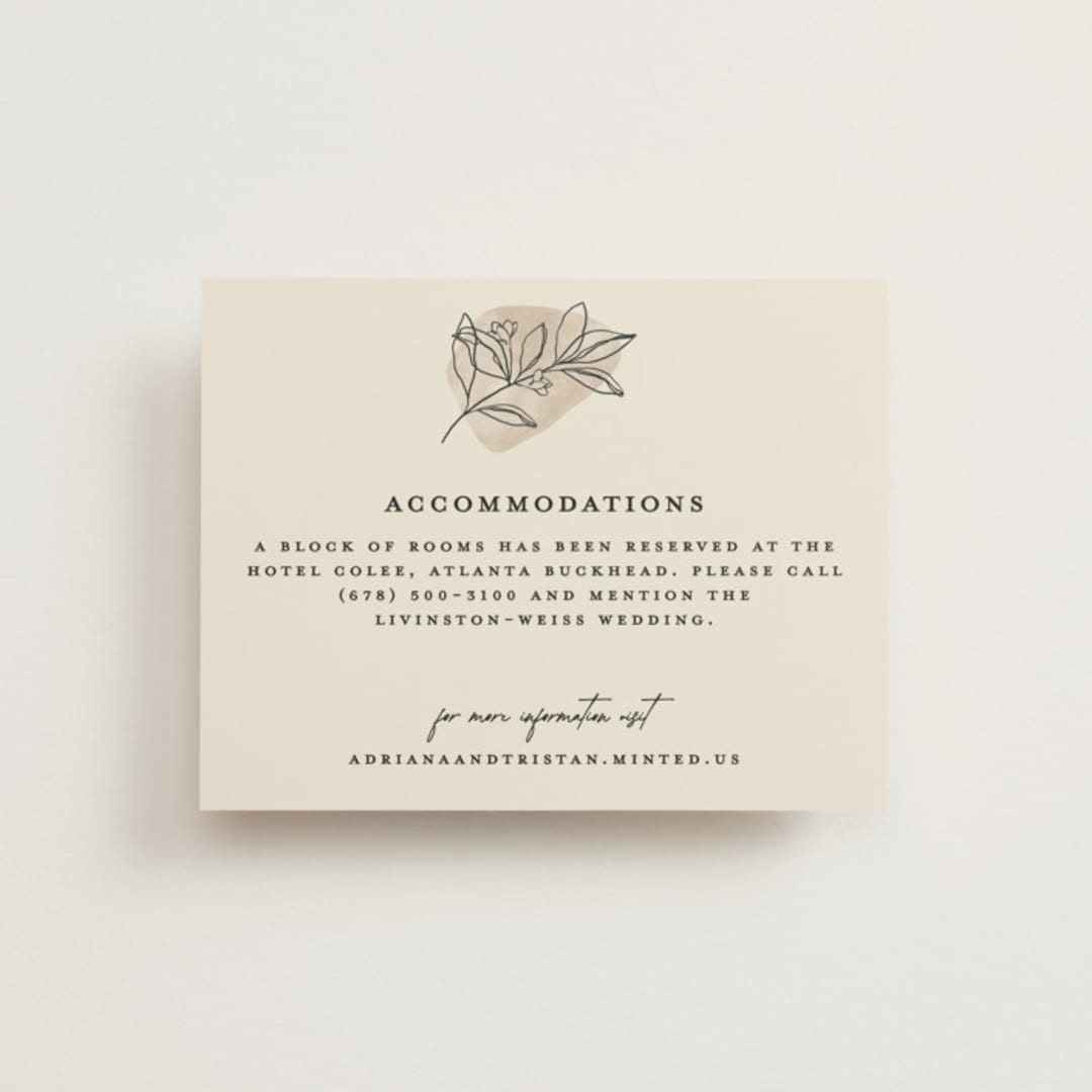 "leaf contour" - Direction Cards in Natural by Susan Zinader - Front