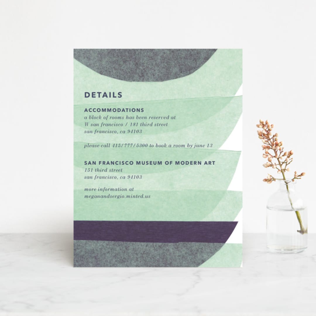 "tissue union" - Direction Cards in Cucumber by Carrie Moradi - Front