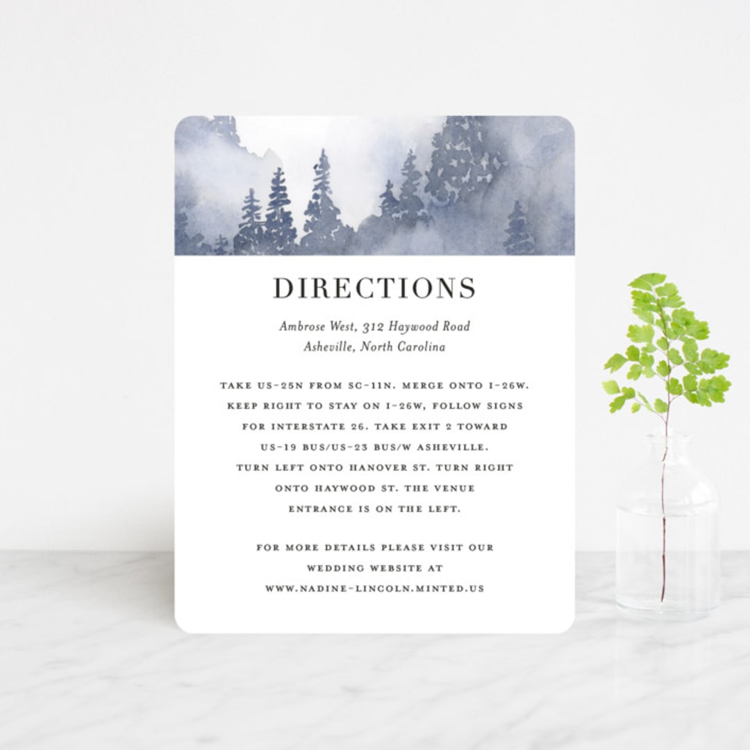 "Misty trees" - Direction Cards in Frost by Stacey Meacham - Front