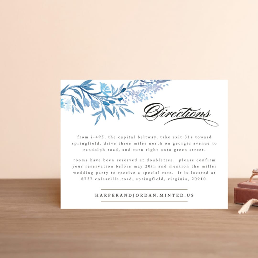 "Poetic Blue" - Direction Cards in Sky by Qing Ji - Front