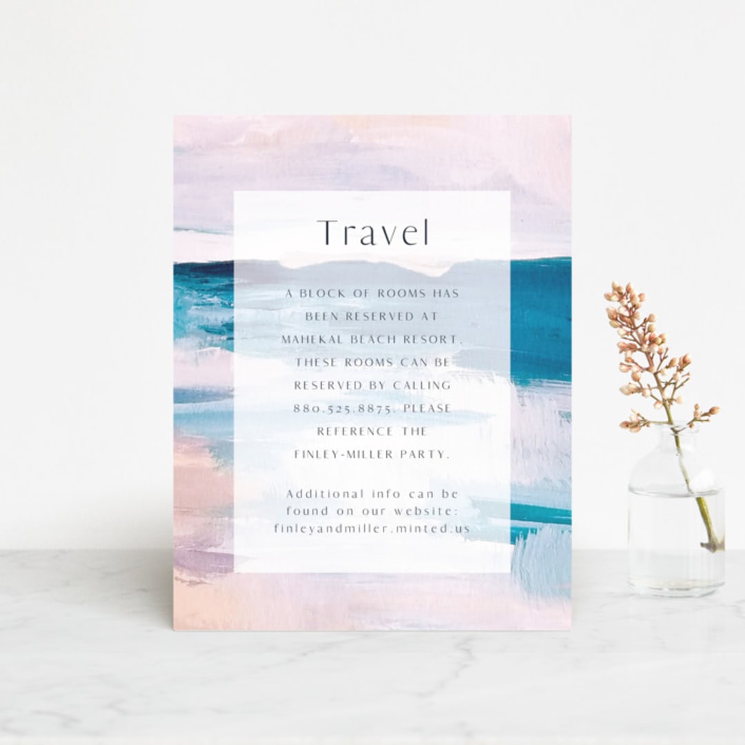 "Sand & Sun" - Direction Cards in Ocean by Nicole Walsh - Front