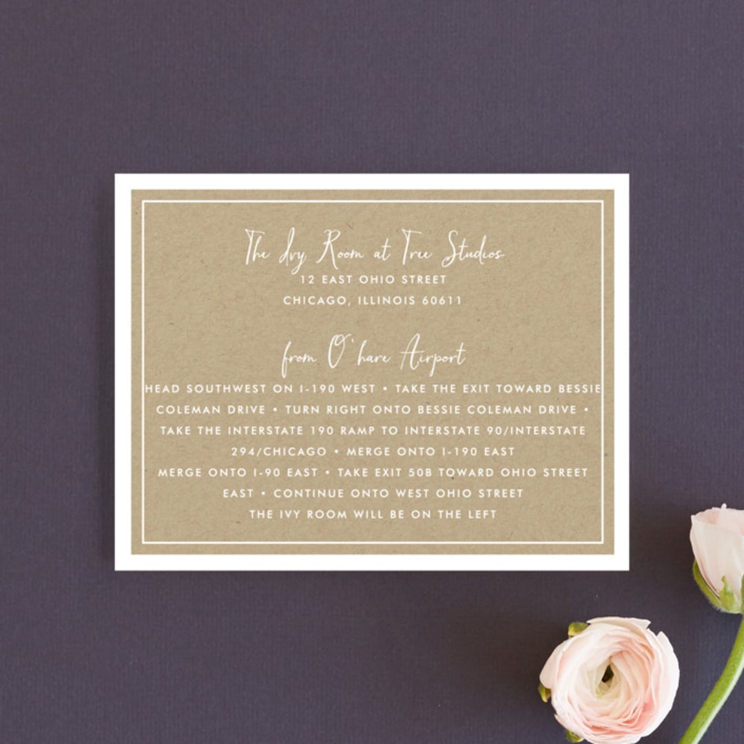"Krafted Florals" - Direction Cards in Blush by Lehan Veenker - Front