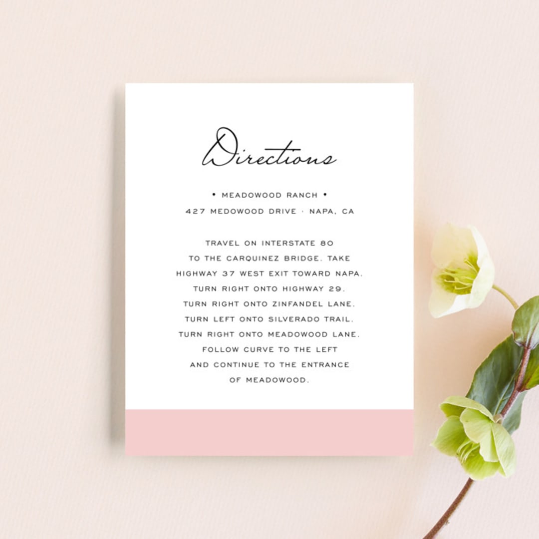 "Romantic Frame" - Direction Cards in Soft Petal by SimpleTe Design - Front