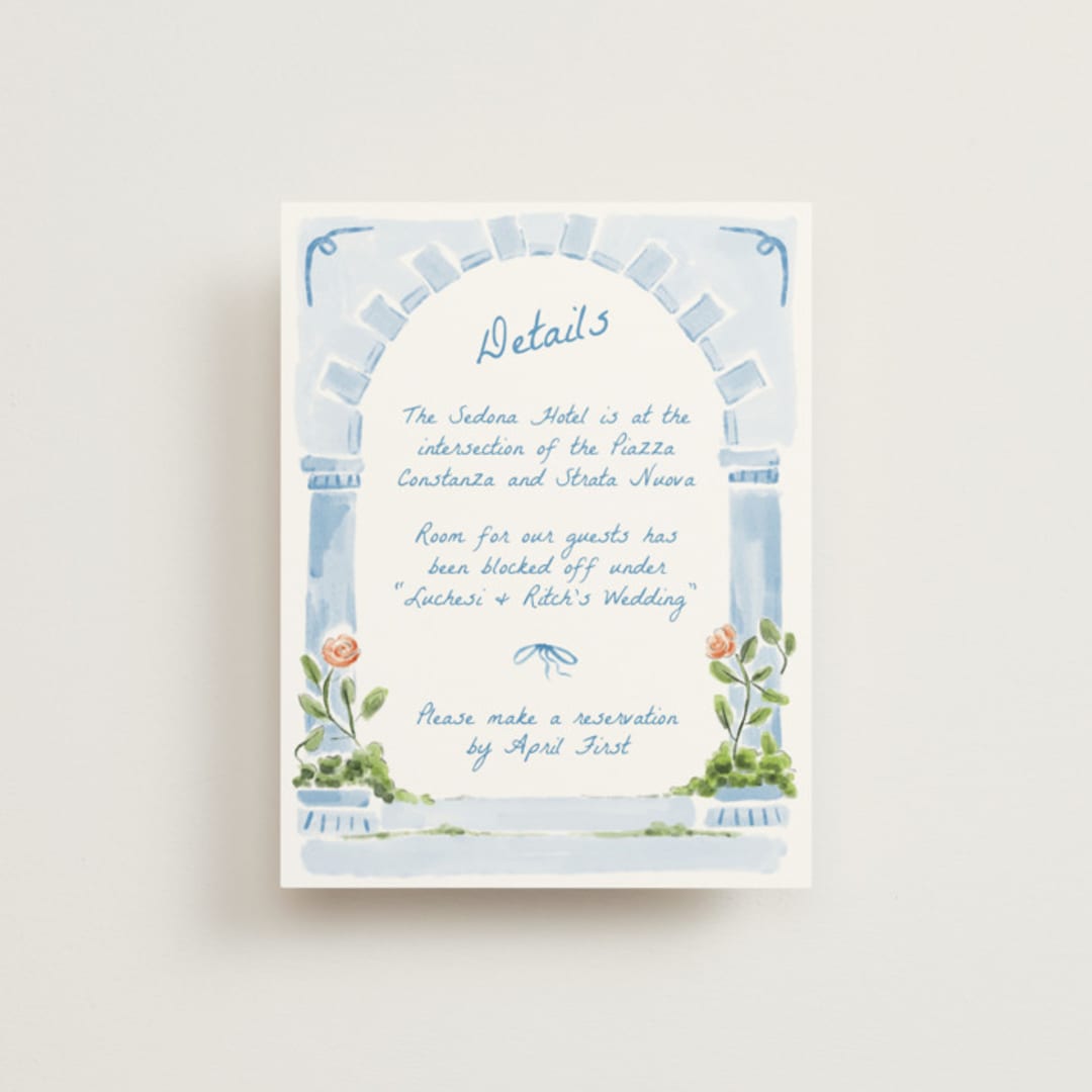 "Giardino" - Direction Cards in Blu by Pati Cascino - Front