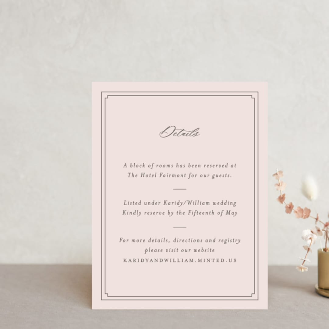 "set in stone" - Direction Cards in Dusty Rose by Mansi Verma - Front