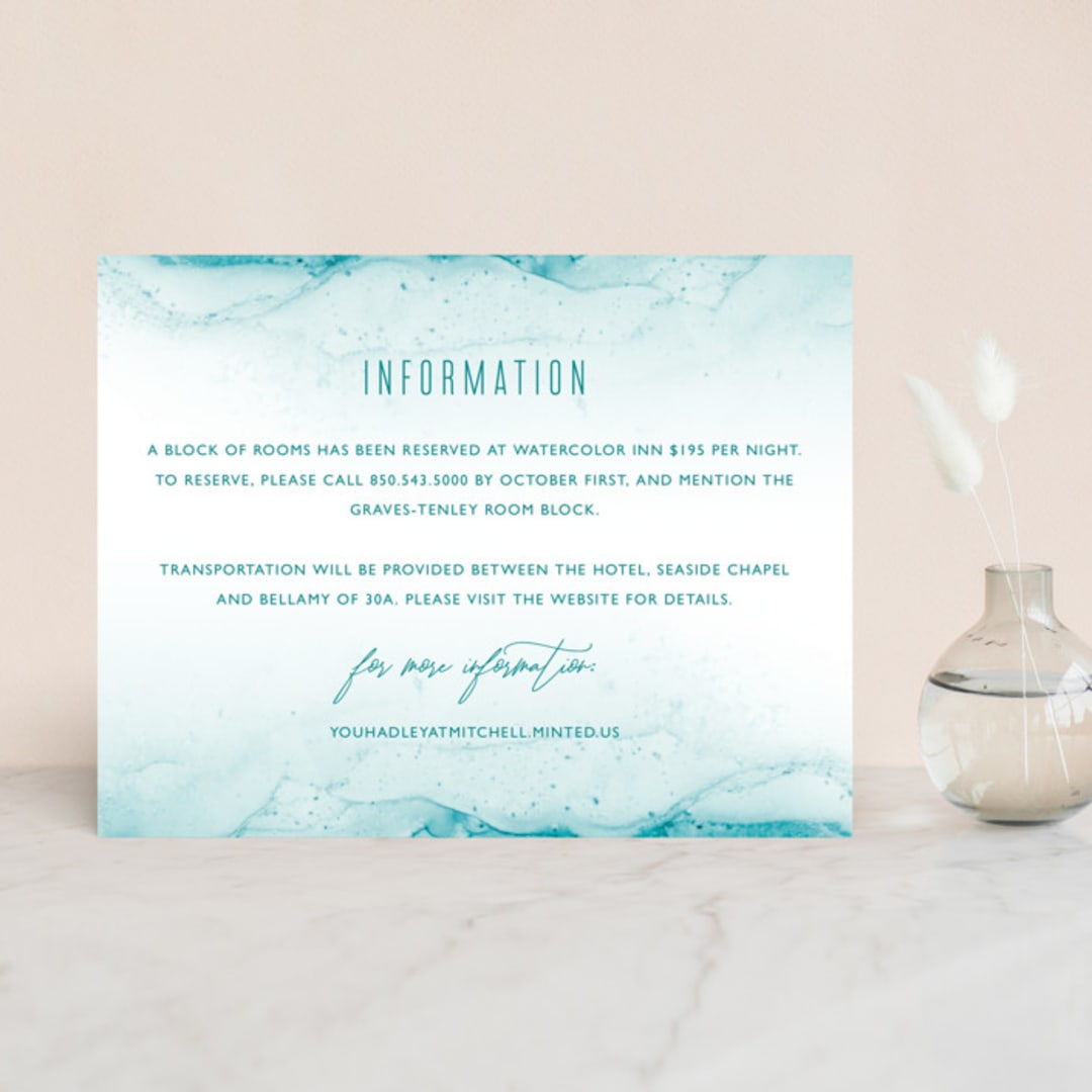 "New Wave" - Direction Cards in Marine by Kaydi Bishop - Front