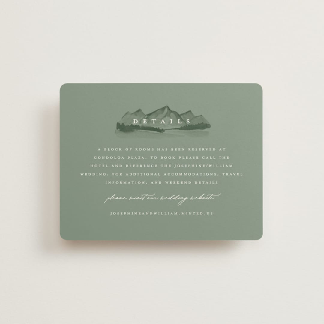 "Mountain Ridge" - Direction Cards in Pine by Amy Kross - Front