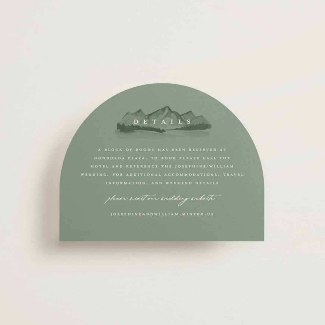 "Mountain Ridge" - Direction Cards in Pine by Amy Kross - Front