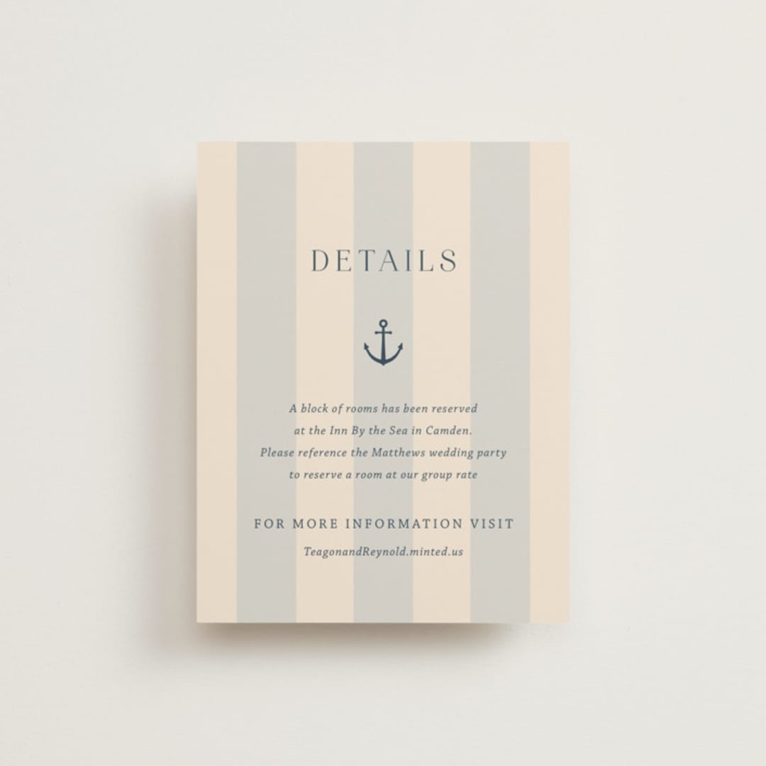 "nautical nuptials" - Direction Cards in Sea Breeze by Rebecca Durflinger - Front