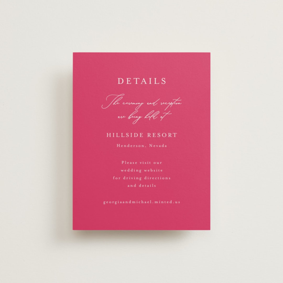 "Romantic Florals" - Direction Cards in Peony by Susan Moyal - Front