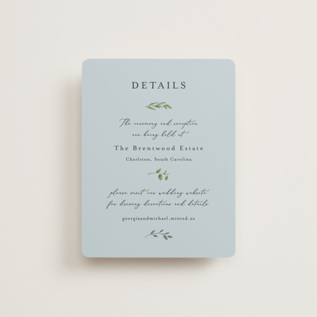 "Hydrangea Vine" - Direction Cards in Coastal by Susan Moyal - Front