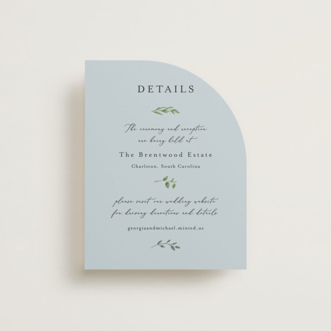 "Hydrangea Vine" - Direction Cards in Coastal by Susan Moyal - Front