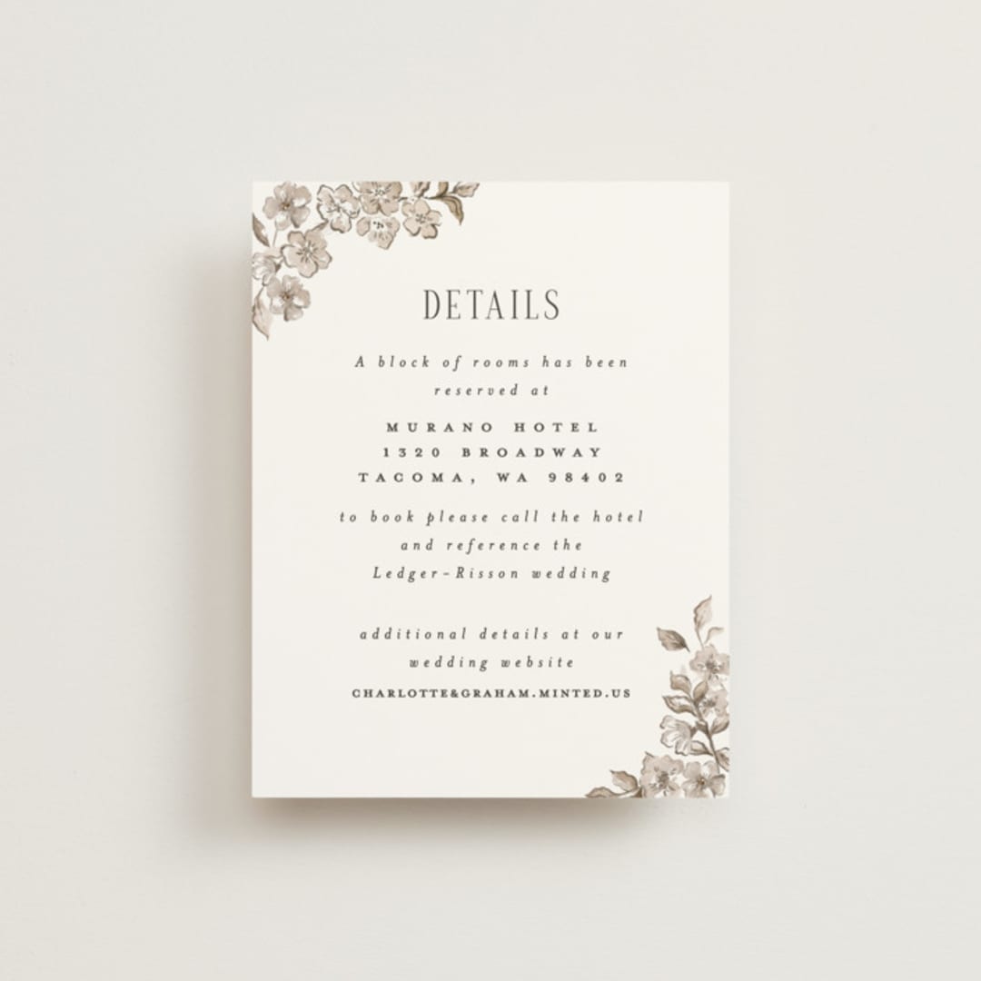 "Daphne" - Direction Cards in Sepia by Itsy Belle Studio - Front