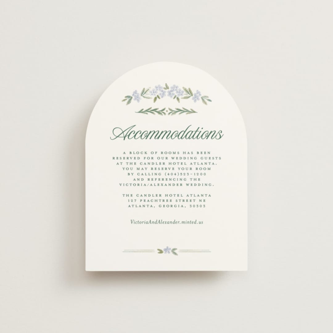 "Vintage Sketched" - Direction Cards in Wisteria by Jenna Holcomb - Front