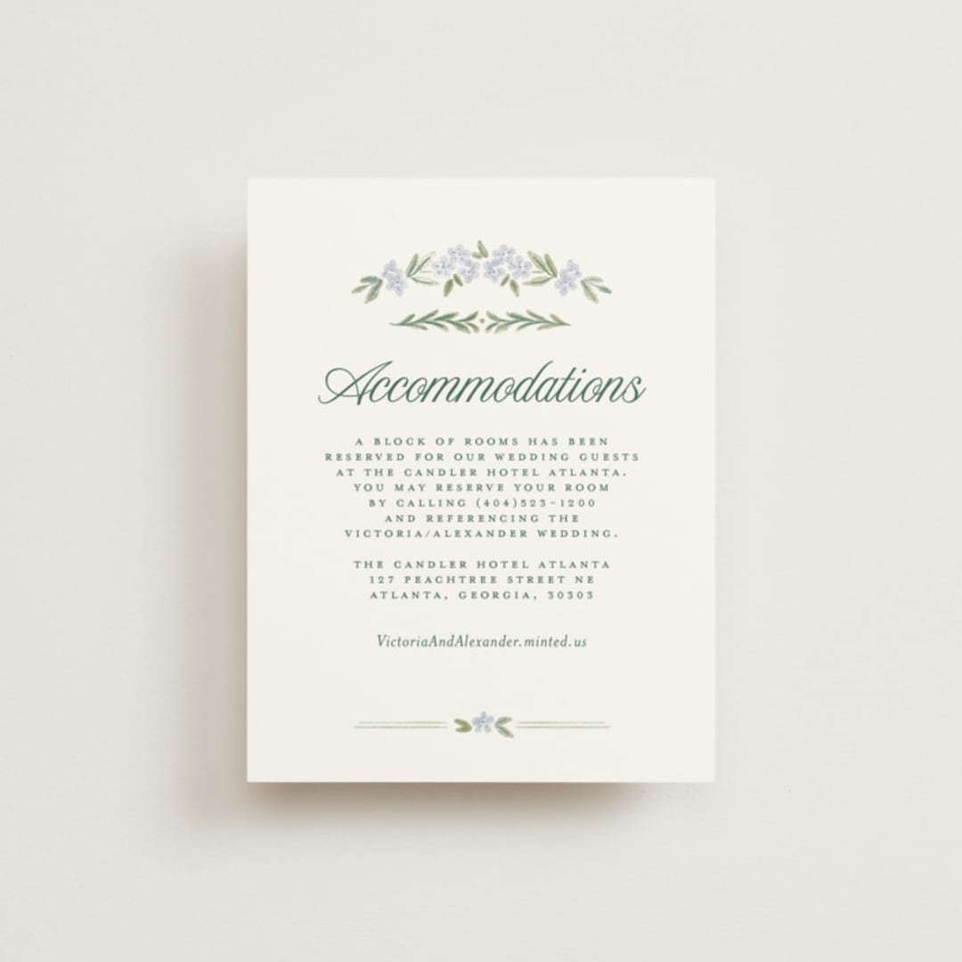 "Vintage Sketched" - Direction Cards in Wisteria by Jenna Holcomb - Front
