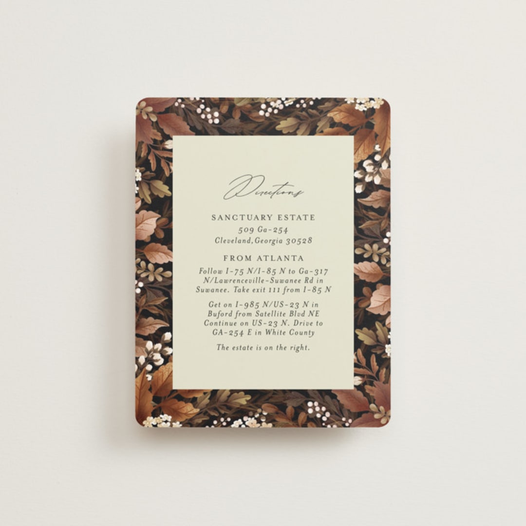 "Falling into Love" - Direction Cards in Rustic by Chris Griffith - Front