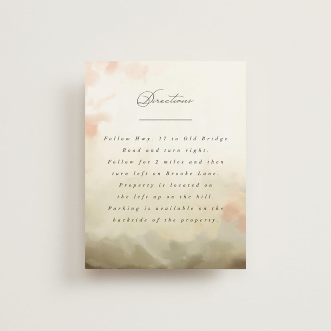 "Pastel Sky" - Direction Cards in Moss by Hannah Williams - Front