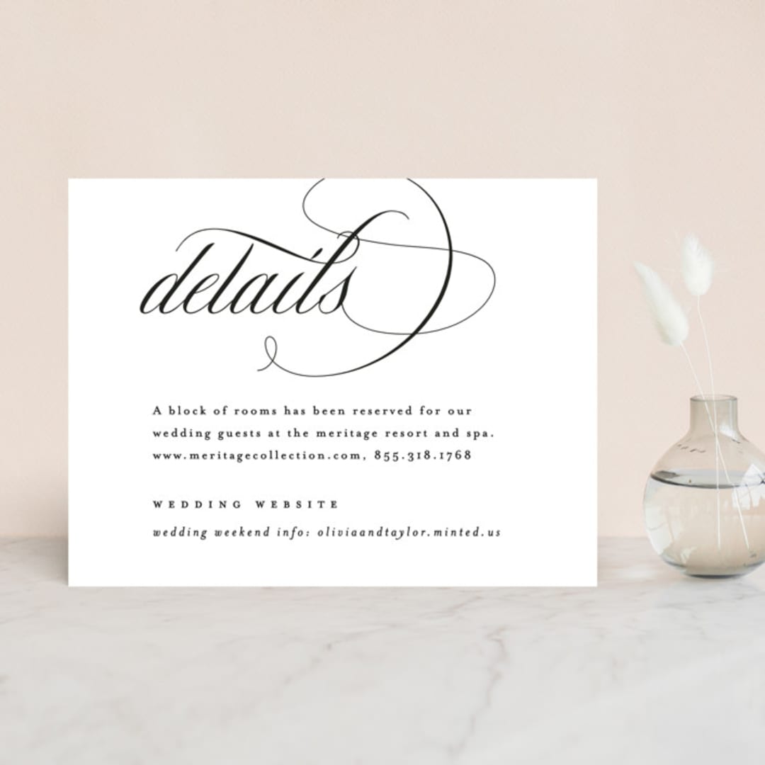 "Scripted Union" - Direction Cards in Pearl by Kelly Schmidt - Front