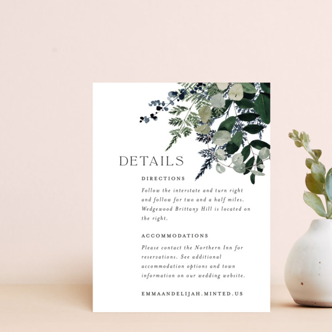 "On and On" - Direction Cards in Botanical Bouquet by Design Lotus - Front